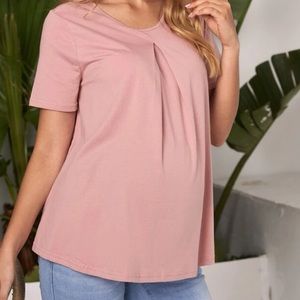 Maternity dusty pink blouse